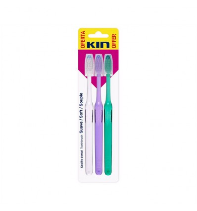 Kin Cepillo Dental Suave 3 Unidades