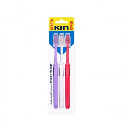 Brosse à Dents Moyenne Kin 3 Unités
