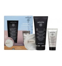 Apivita Gélatine Nettoyante Détox Noire 150ml + Lait Démaquillant 50ml + Disques Démaquillants