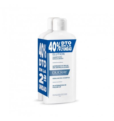 Ducray Elucion Champú Suave Equilibrante 400ml + 400ml Duplo Pack Ducray Elucion Champú Suave Equilibrante 400ml + 400ml Duplo Pack