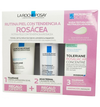 La Roche Posay Toleriane Rosaliac AR 40ml + Toleriane Crema Limpiadora 50ml + Agua termal 50ml