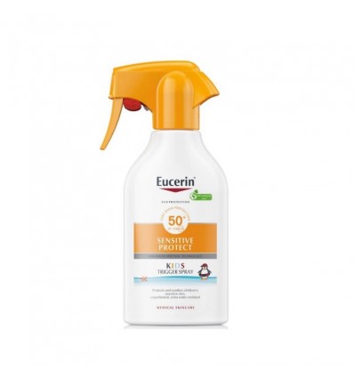 Eucerin Sensitive Protect Kids Trigger Spray Solar Infantil SPF50+ 250 ml Eucerin Sensitive Protect Kids Trigger Spray Solar Infantil SPF50+ 250 ml