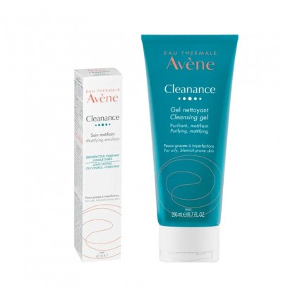 Avene Cleanance Cuidado Matificante 40ml + Gel Limpiador 200ml