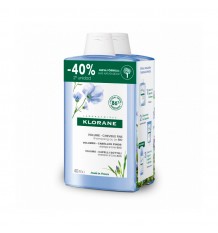 Klorane Champú Fibras de Lino Duplo 400ml + 400ml