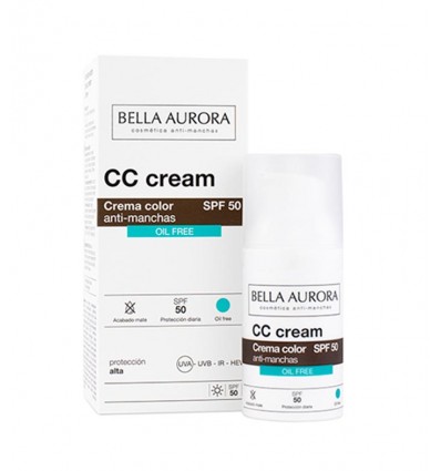 Bella Aurora CC Cream anti-manchas SPF50 Oil free 30ml