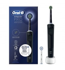 Brosse à Dents Électrique Oral B Vitality Pro Noir + 1 Tête de Brosse de Rechange