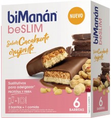 Bimanan Beslim Barritas Cacahuete Crujiente 6 Unidades