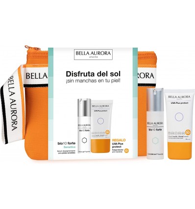 Bella Aurora Bio10 forte sensível 30ml + UVA mais proteger 50ml + Saco de Higiene Pessoal