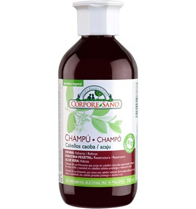 Corpore Sano Champu Cabellos Caobas Henna Keratina Aloe Vera 300ml