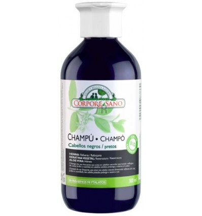 Corpore Sano Champu Cabellos Negros Henna Keratina Aloe Vera 300ml