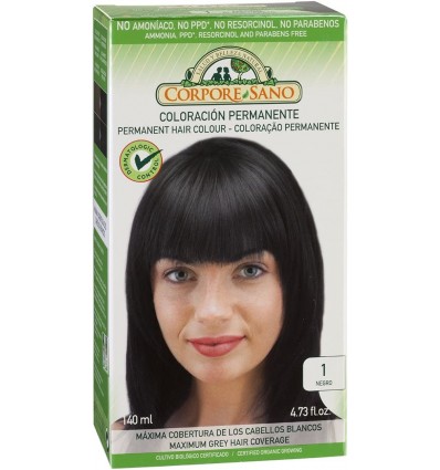 Corpore Sano Tinte Permanente Negro 1 140 ml Corpore Sano Tinte Permanente Negro 1 140 ml