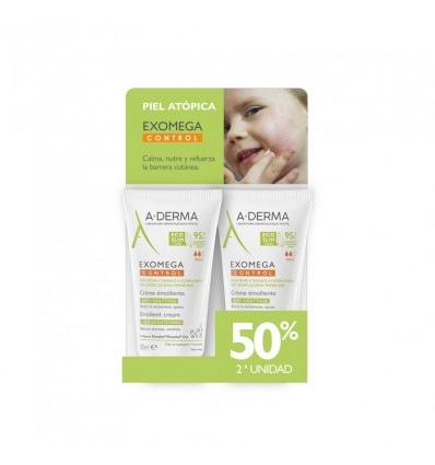 Crème Émolliente Anti-rayures Aderma Exomega 50ml + 50ml Duplo Promotion