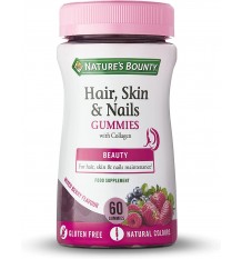 Nature's Bounty Hair Skin Nails Gummies 60 Gominolas Sabor Frutas del Bosque