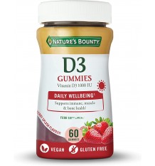 Nature's Bounty Vitamin D3 1000UI 60 Gummibärchen Erdbeergeschmack