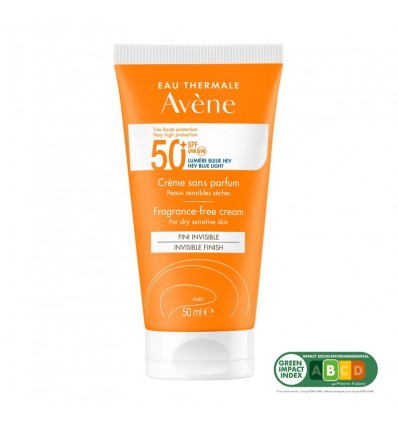 Avene Solar SPF50 Crema Sin Perfume 50ml