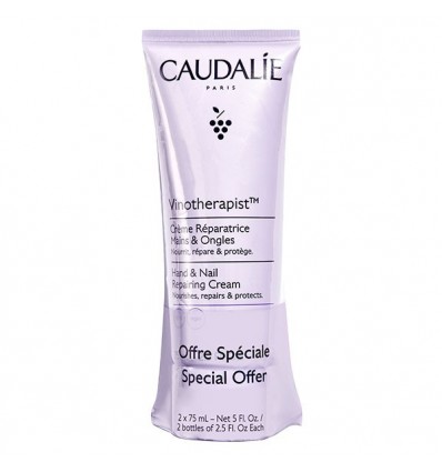 Caudalie Vinotherapist Crema Reparadora de Manos Uñas 75ml + 75ml Duplo Promocion