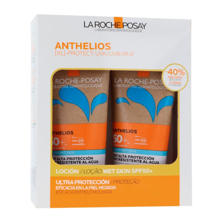 Anthelios Gel Wet Skin SPF 50+ Protector Solar Piel Sensible 200ml + 200ml Duplo Promocion