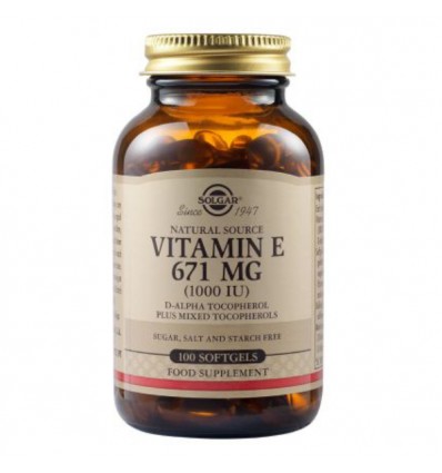 Solgar Vitamina E 671mg 1000UI 100 Capsulas Vegetales