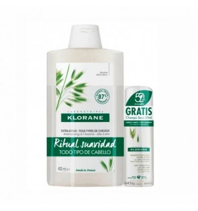Klorane Champú a la Leche de Avena 400ml + Champú Seco Avena 50ml Klorane Champú a la Leche de Avena 400ml + Champú Seco Avena 50ml
