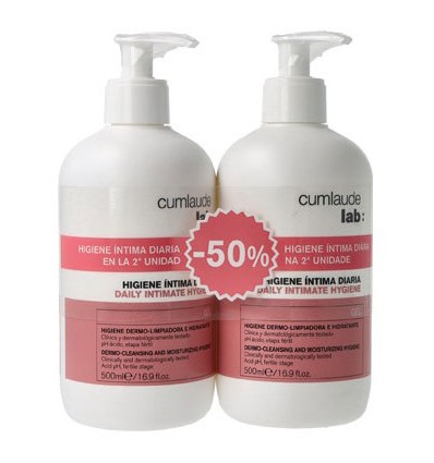 Cumlaude Lab Higiene Íntima Diaria Gel Limpiador Duplo 500ml + 500ml Cumlaude Lab Higiene Íntima Diaria Gel Limpiador Duplo 500ml + 500ml