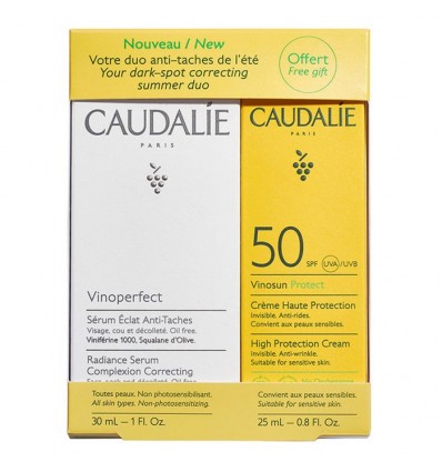 Caudalie Vinoperfect Serum 30 ml Solar Vinosun Spf50 20 ml regalo