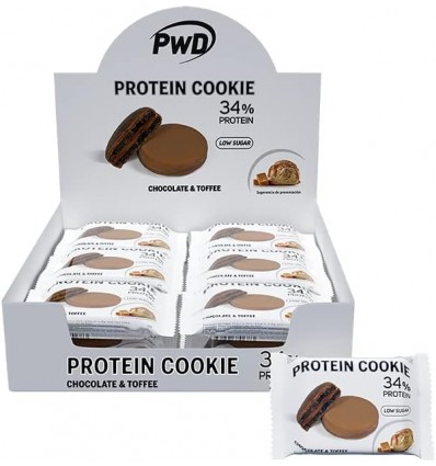 Pwd Protein Cookie Chocolate & Toffee 18 Unidades 34% Proteina