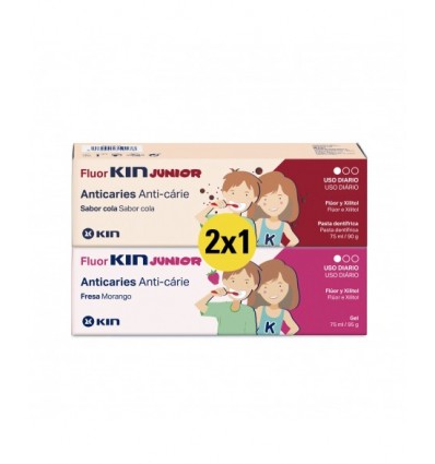 FluorKin Junior Anticaries Pasta duplo 150 ml FluorKin Junior Anticaries Pasta duplo 150 ml
