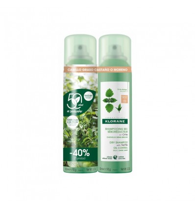 Klorane Champu Seco Ortiga Natural 150 ml+150ml