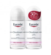 Eucerin Desodorante Roll On pele sensível 50ml + 50ml Duplo