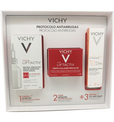 Vichy Liftactiv Retinol Serum 30ml  + Liftactiv Crema Collagen 50ml + Uv Age Spf50 15ml