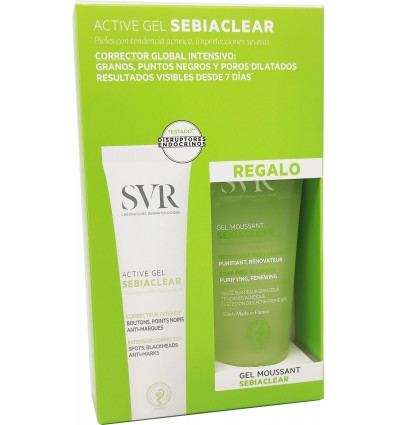 Svr Sebiaclear Active gel 50ml + gel-moussant 55 ml pack promocion