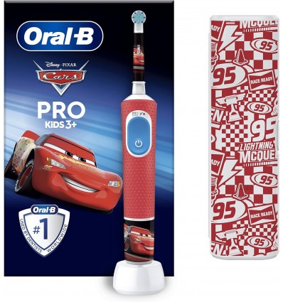 Oral-B Pro Kids Cepillo Cars + 1 Cabezal + 1 Estuche De Viaje Niños +3 Años