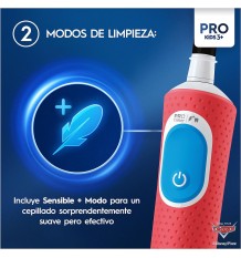 Oral-B Pro Kids Cepillo Cars + 1 Cabezal + 1 Estuche De Viaje Niños +3 Años