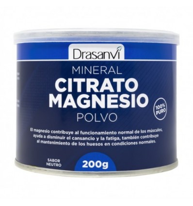 Drasanvi Mineral Citrato Magnesio Polvo Sabor Neutro 200g Drasanvi Mineral Citrato Magnesio Polvo Sabor Neutro 200g