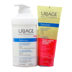 Uriage Xémose Pack Crema Relipidizante Anti-irritaciones 400ml + Aceite Limpiador Calmante 200ml