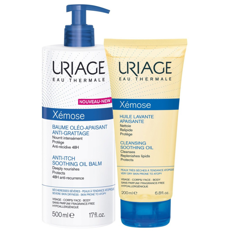Uriage Xémose Bálsamo Oleo-calmante Anti-picor 500ml + Aceite Limpiador Calmante 200ml Uriage Xémose Bálsamo Oleo-calmante Anti-picor 500ml + Aceite Limpiador Calmante 200ml