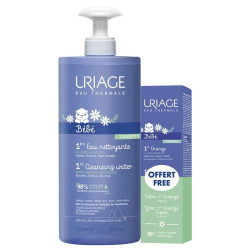 Uriage Bébé Agua de Limpieza 1000 ml + Crema Primer Cambio 100 Gr