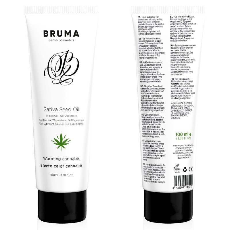 Bruma Gel Deslizante Con Aceite De Semilla Efecto Calor Sabor Cannabis 100 ml Bruma Gel Deslizante Con Aceite De Semilla Efecto Calor Sabor Cannabis 100 ml