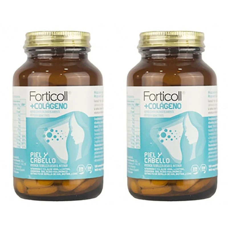 Forticoll Colágeno Bio Activo Piel y Cabello 120 comprimidos + 120 Comprimidos Duplo