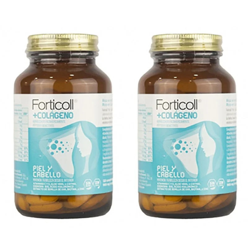 Forticoll Colágeno Bio Activo Piel y Cabello 120 comprimidos + 120 Comprimidos Duplo Forticoll Colágeno Bio Activo Piel y Cabello 120 comprimidos + 120 Comprimidos Duplo