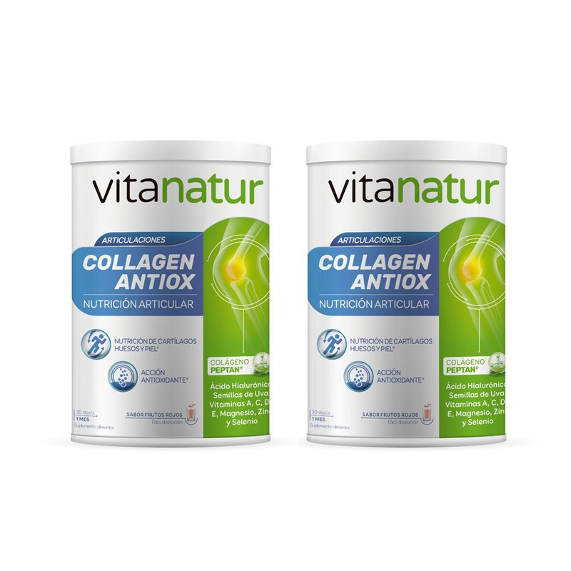 Vitanatur Collagen Antiox 360g + 360g 60 dias Duplo Promocion Vitanatur Collagen Antiox 360g + 360g 60 dias Duplo Promocion