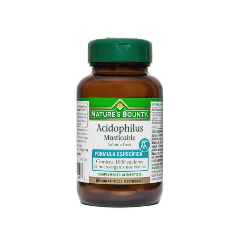 Nature's Bounty Acidophilus Masticable 60 Comprimidos Fresa Nature's Bounty Acidophilus Masticable 60 Comprimidos Fresa