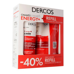 Dercos Champú Energy Anticaída 400ml+ Recarga Ecorefill 500ml