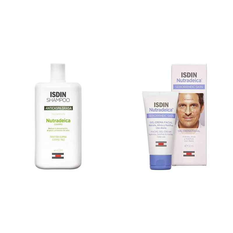 Nutradeica Pack pieles seborréicas Gel-crema facial 50 ml + Champú Anticaspa Grasa 400ml