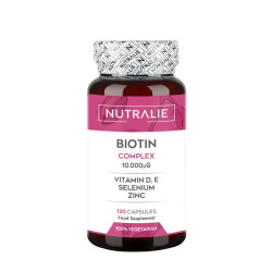 Nutralie Biotina Con Vit D Y E  Pelo, Piel, Uñas 120 Cápsulas