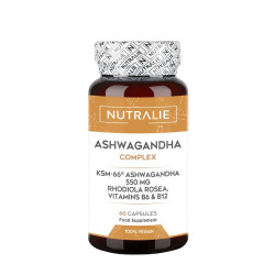 Nutralie Ashwagandha Con B6 + B12 Y Rodiola Ansiedad 60 Cápsulas