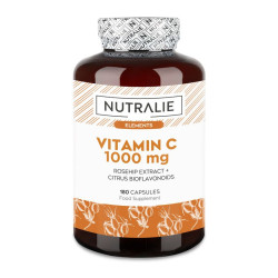 Nutralie Vitamina C 1000 mg Rosa Canina Antioxidante 180 Cápsulas