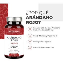 Nutralie Cranberry Complex Arándano Rojo Vit C Y D-Manosa Cistitis 60 Cápsulas