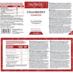 Nutralie Cranberry Complex Arándano Rojo Vit C Y D-Manosa Cistitis 60 Cápsulas