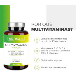 Nutralie Multivitaminas Complex 29 Activos Fatiga 60 Cápsulas